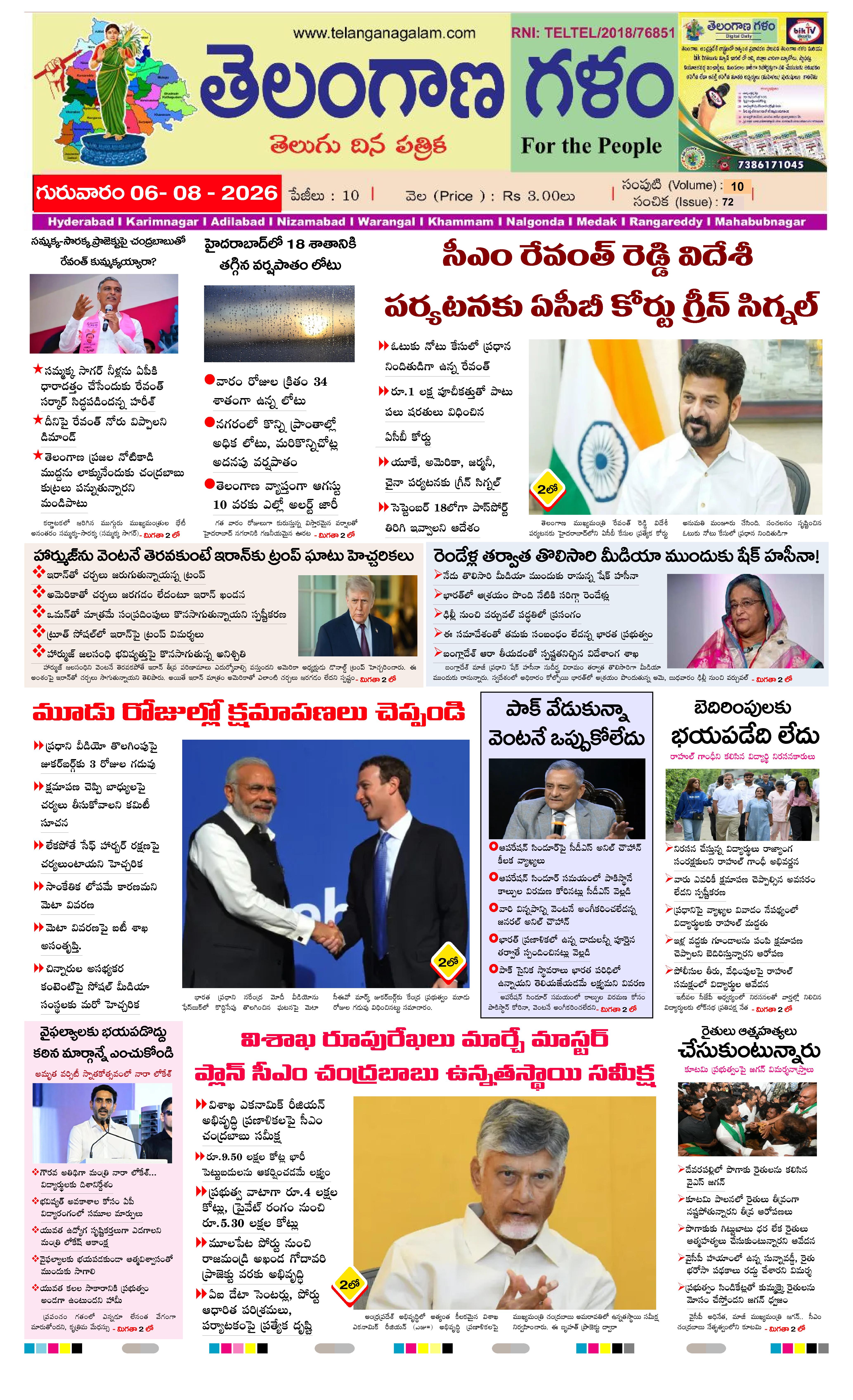 TELANGANA GALQM NEWS DAILY