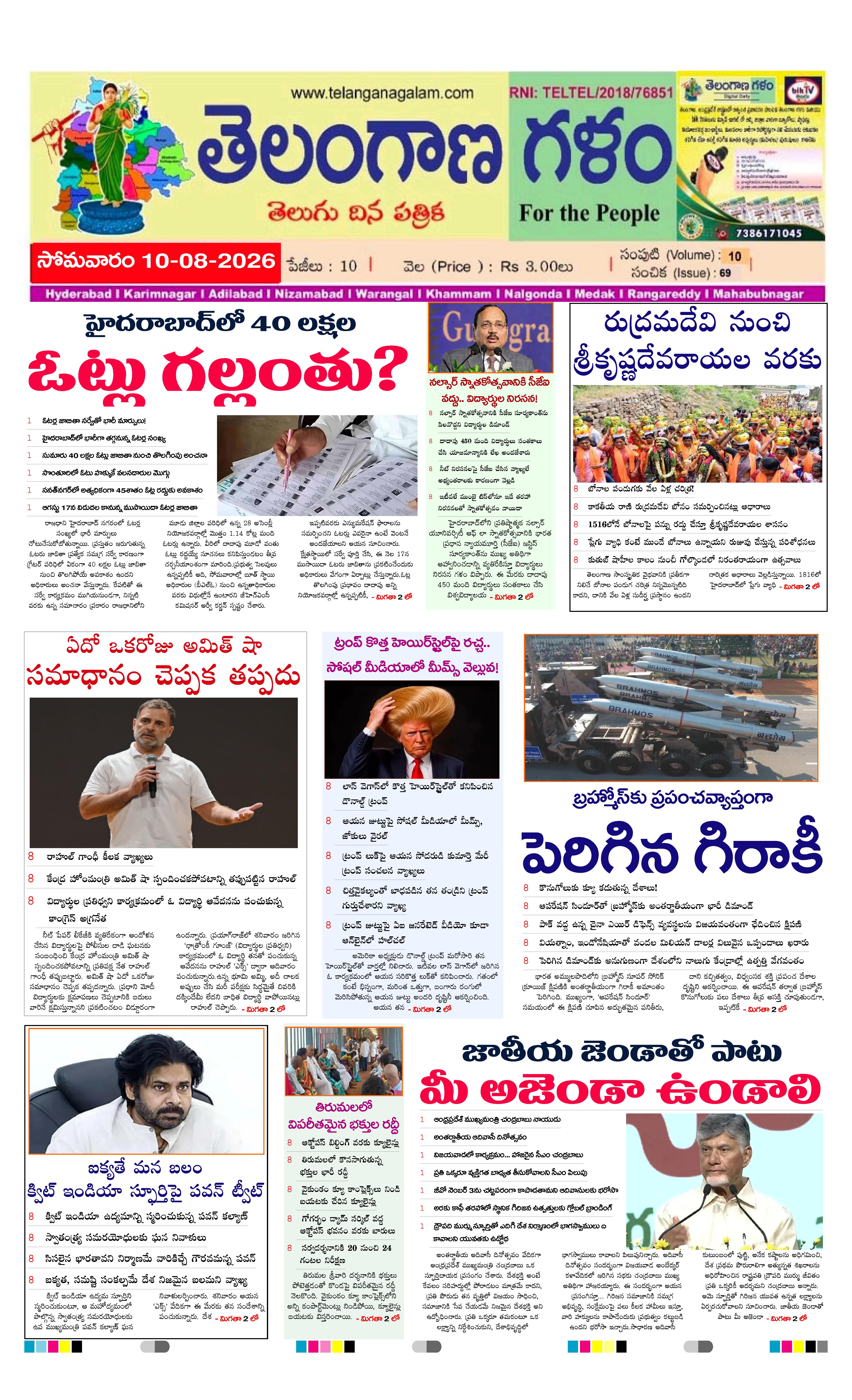 TELANGANA GALAM NEWS DAILY