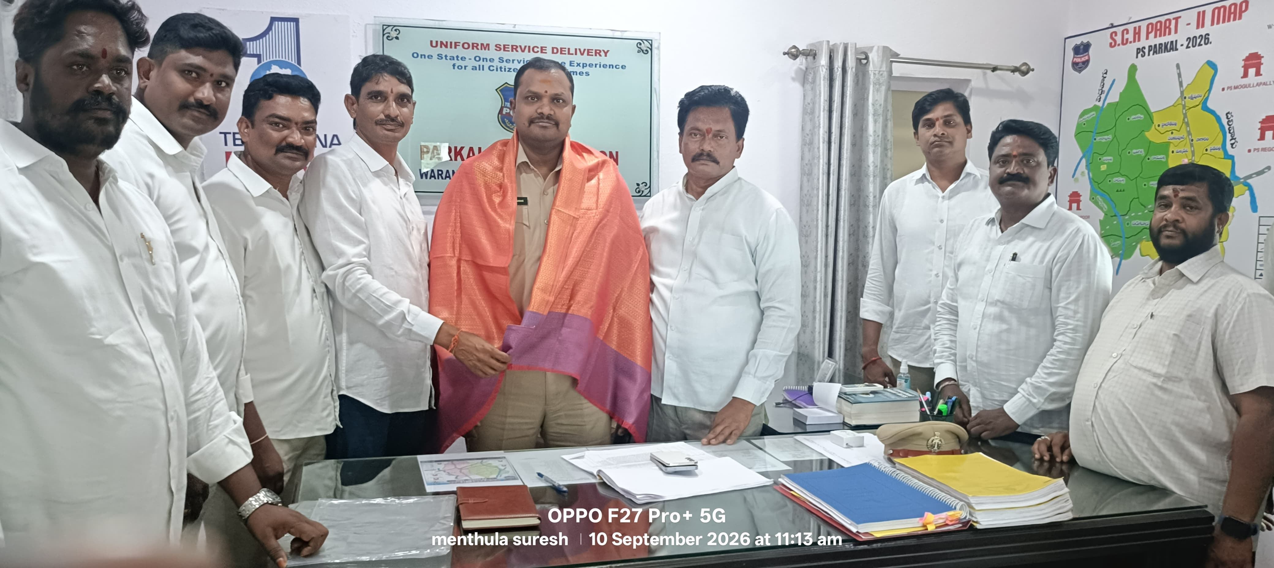 నూతన సీఐ ప్రవీణ్ కుమార్ కు బీజేపీ నేతలు ఘన స్వాగతం