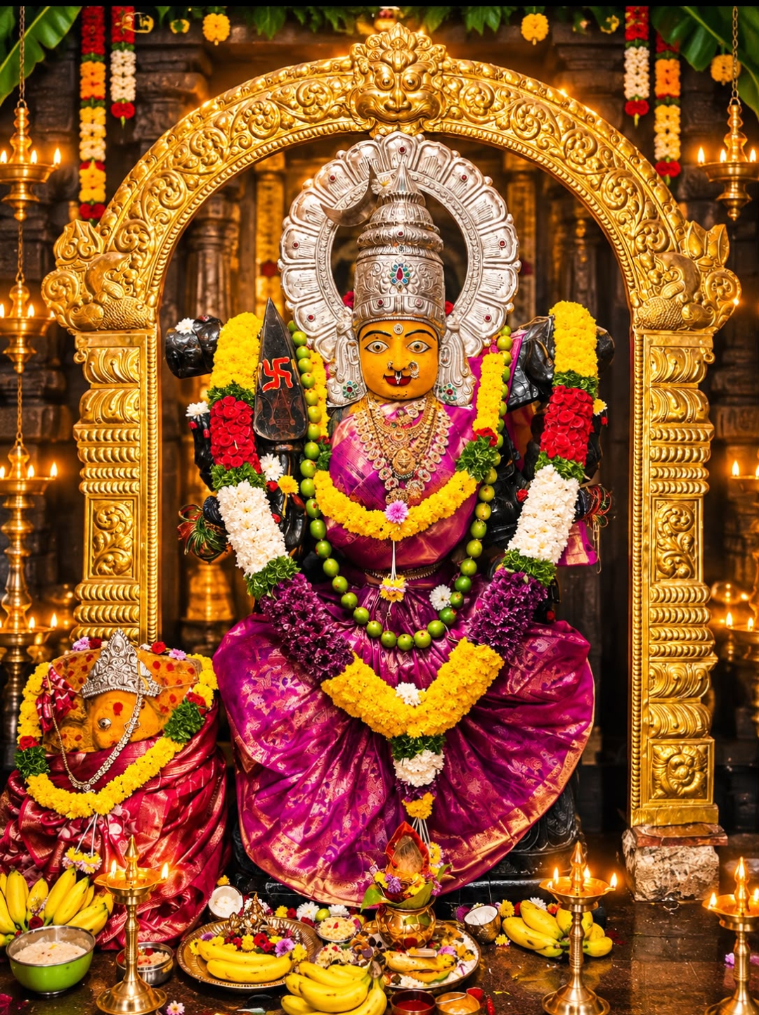 తెల్లాపూర్‌లో మహిషాసుర మర్దిని రూపంలో పోచమ్మ అమ్మవారి దర్శనం స
