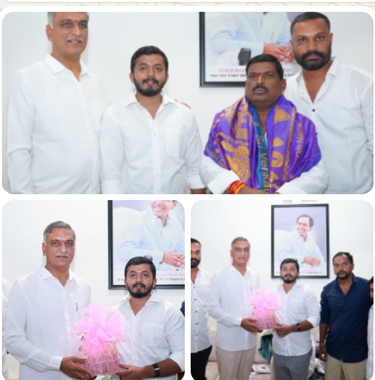 దసరా సందర్భంగా హరీష్ రావును కలిసిన మాద్రి పృథ్వీరాజ్